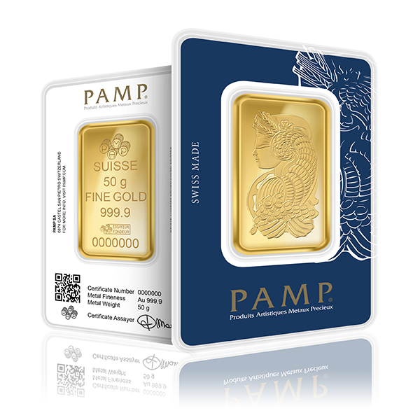 50g PAMP Investment Gold Bar (999.9)