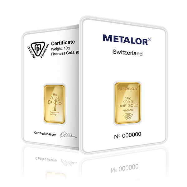 10g Metalor Investment Gold Bar (999.9)