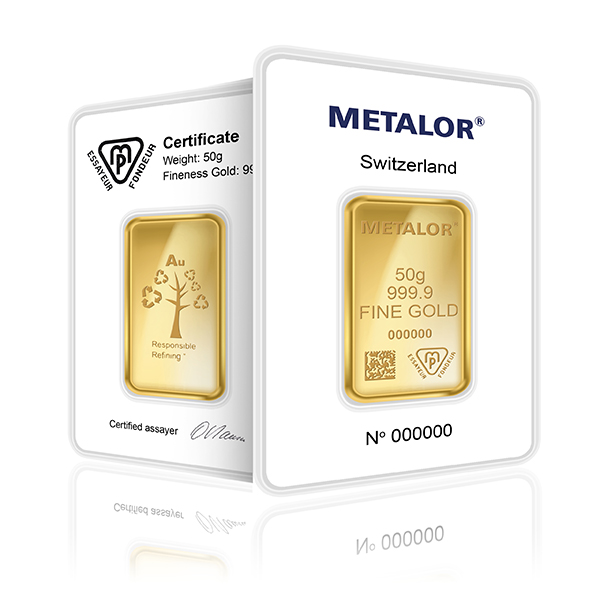 50g Metalor Investment Gold Bar (999.9)