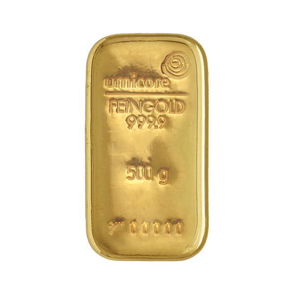 500g Umicore Investment Gold Bar (999.9)