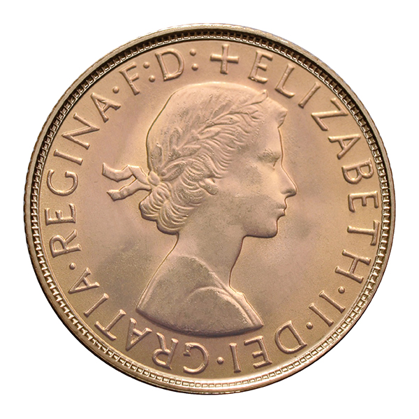 Gold Sovereign (Queen Elizabeth II, Young Head)