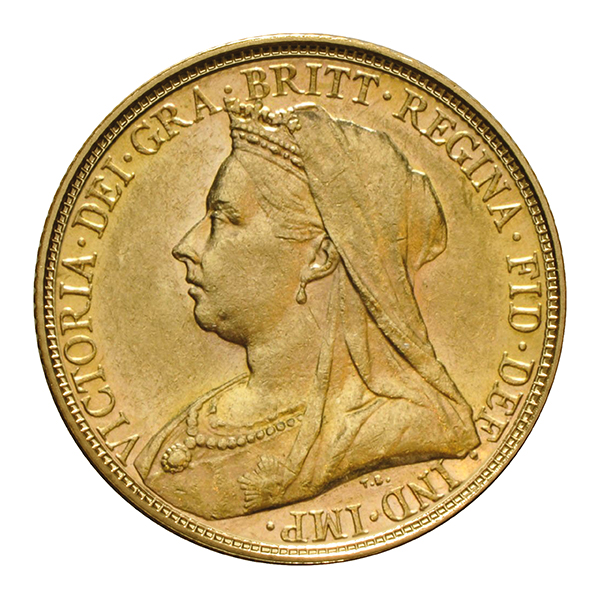 Half Gold Sovereign (Queen Victoria, Veil Head)