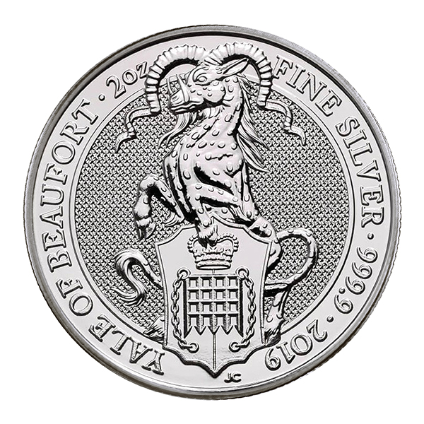 2 Ounce Silver Queen's Beast Yale Of Beaufort (2019)