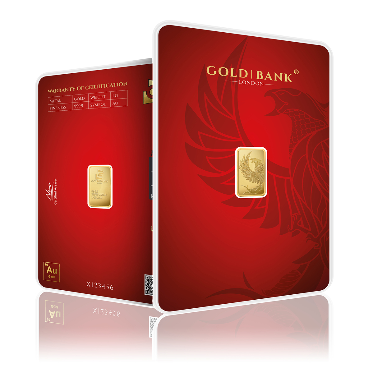 1g Gold Bank Phoenix Edition Gold Bar (999.9)