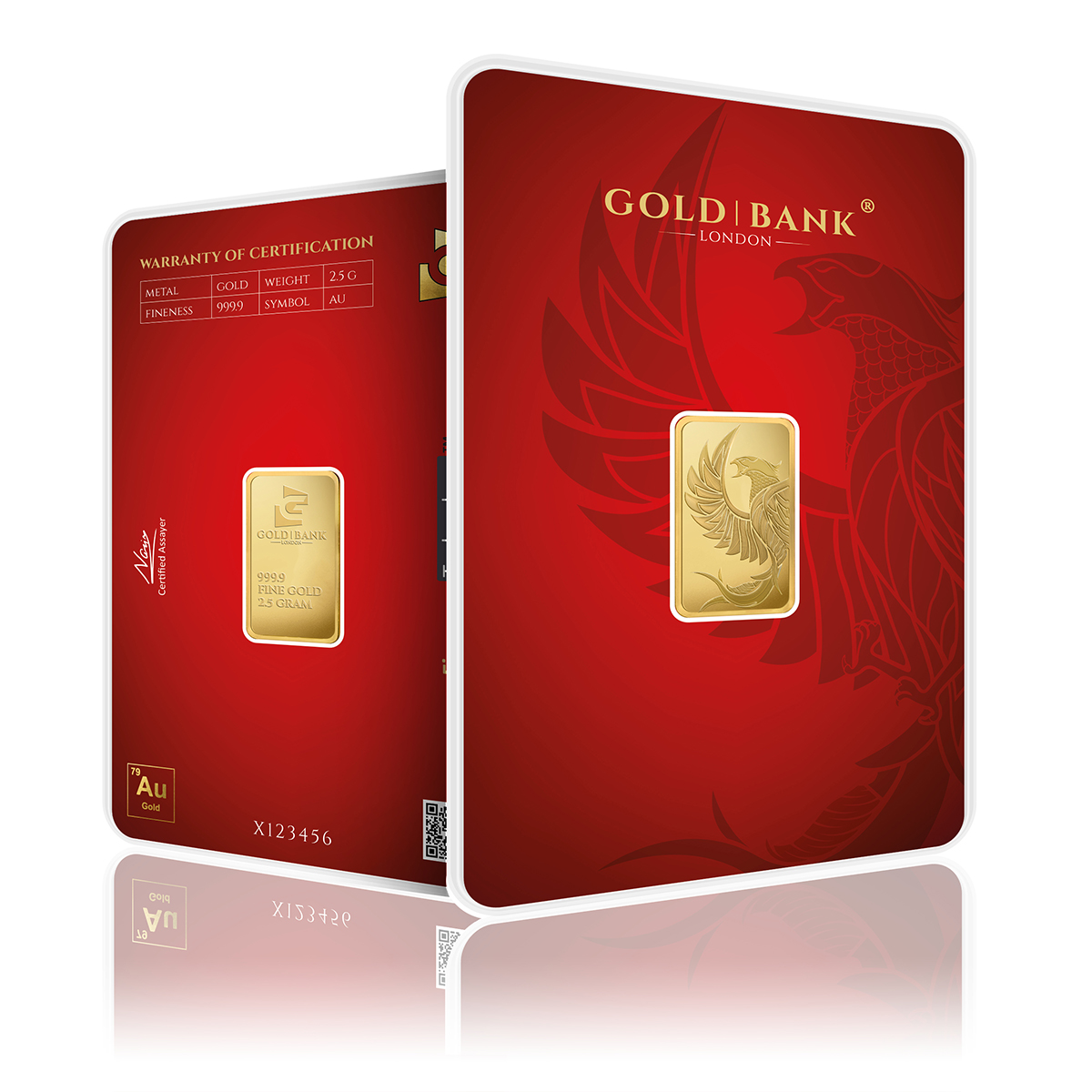 2.5g Gold Bank Phoenix Edition Gold Bar (999.9)