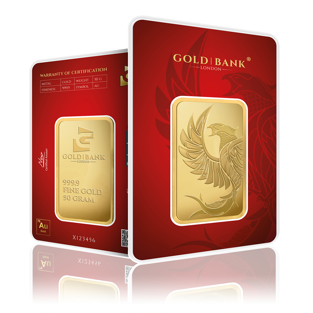 50g Gold Bank Phoenix Edition Gold Bar (999.9)