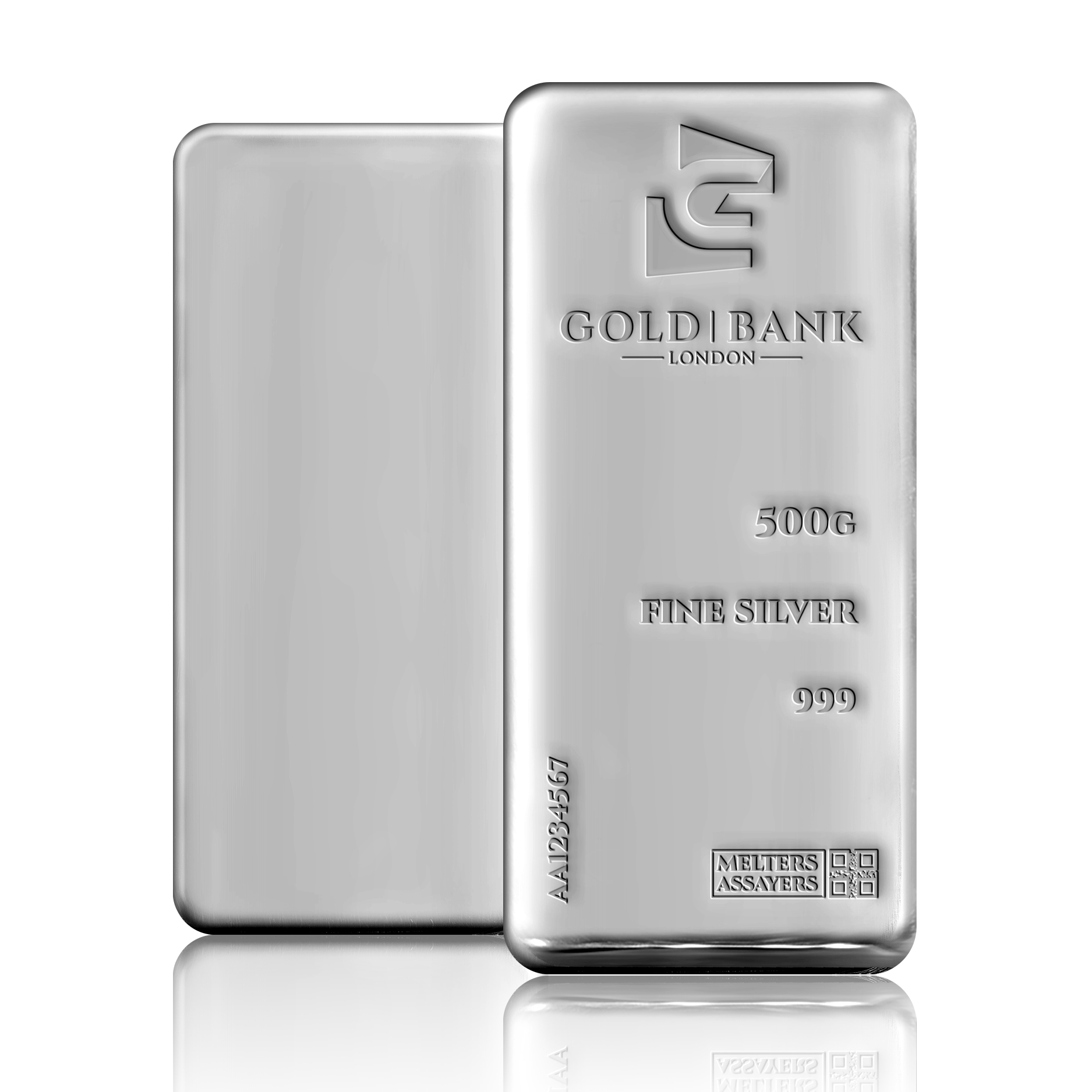 500g Gold Bank Investment Silver Bar (999)