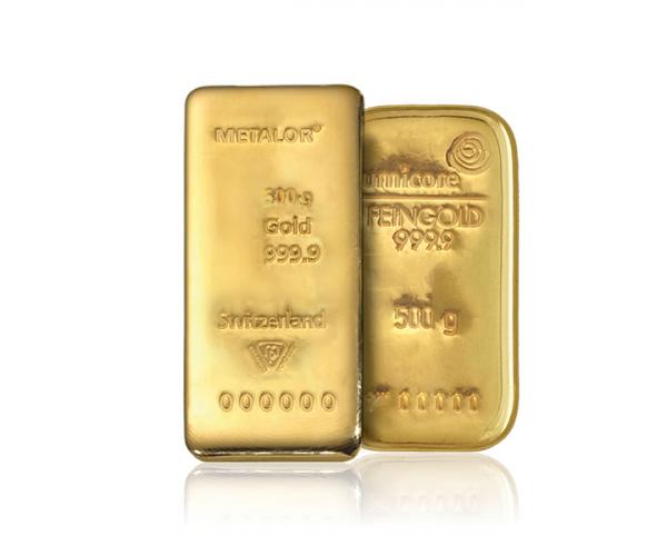 500g Mixed Brands Investment Gold Bar (999.9)