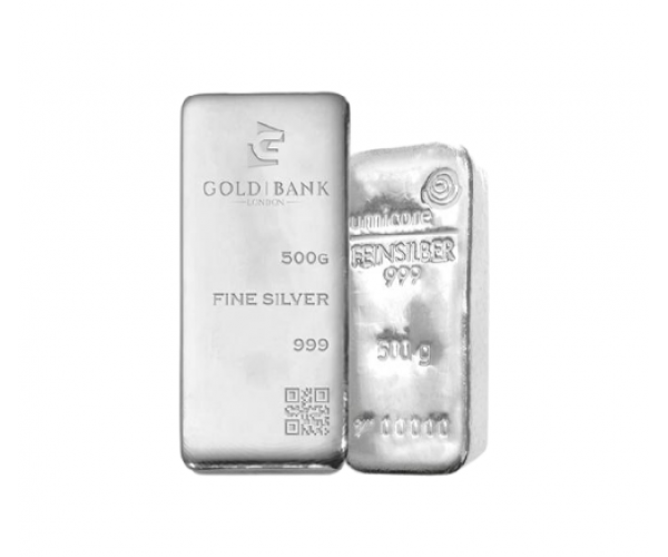 500g Mixed Brands Investment Silver Bar .999