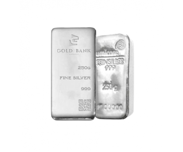 250g  Mixed Brands Investment Silver Bar .999