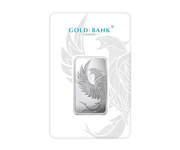 1 oz Gold Bank Phoenix Edition Investment Silver Bar   (999)