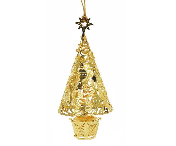 24ct Christmas Gold Dipped Tree (Tree Decoration)