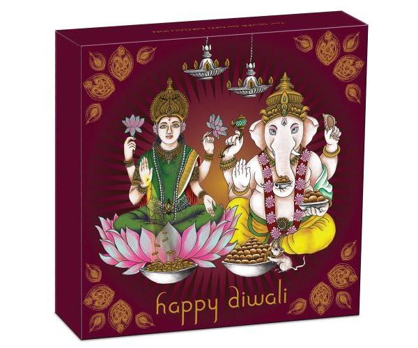 1 Oz Silver Diwali Laxmi & Ganesh Box Set